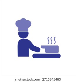 Iconos de cocinar. Ilustración vectorial de color simple