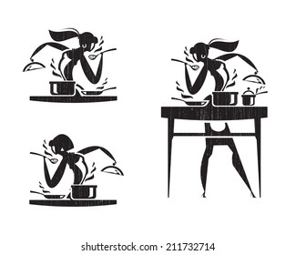 Cook icons. Vector format