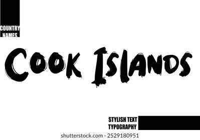 Cook Islands Bold Text Typography Text Country Name