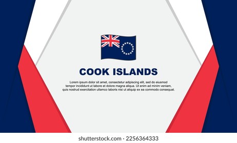 Cook Islands Flag Abstract Background Design Template. Cook Islands Independence Day Banner Cartoon Vector Illustration. Cook Islands Background