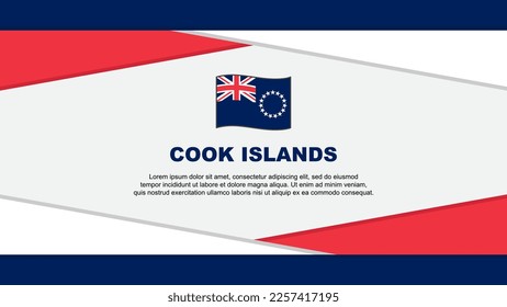 Cook Islands Flag Abstrakte Hintergrunddesign-Vorlage. Cook Islands Independence Day Banner Cartoon Vektorgrafik. Cook Islands Vektor