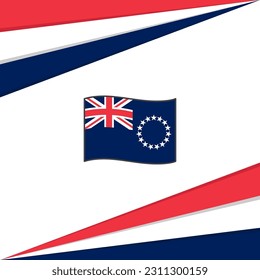 Cook Islands Flag Abstract Background Design Template. Cook Islands Independence Day Banner Social Media Post. Cook Islands Design