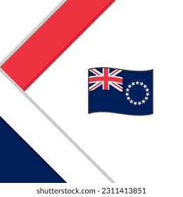 Cook Islands Flag Abstract Background Design Template. Cook Islands Independence Day Banner Social Media Post. Cook Islands Illustration