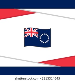 Cook Islands Flag Abstract Background Design Template. Cook Islands Independence Day Banner Social Media Post. Cook Islands Vector