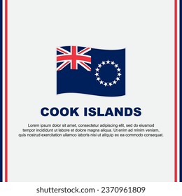 Cook Islands Flag Background Design Template. Cook Islands Independence Day Banner Social Media Post. Cook Islands Cartoon
