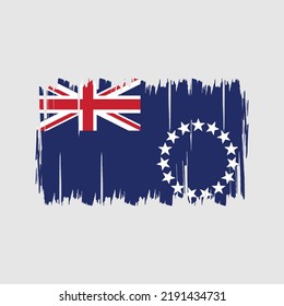 Cook Islands Flag Brush. National Flag