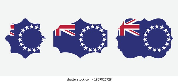 Cook Islands flag. flat icon symbol vector illustration