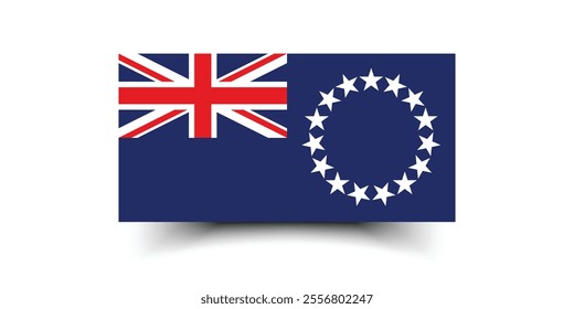 Cook Islands flag official colors and proportion digital vector illustration