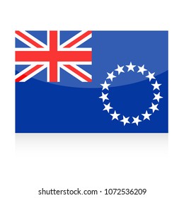 Cook Islands Flag Vector Icon - Illustration