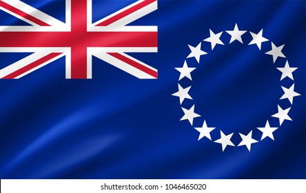 Cook Islands Flag in Vector Illustration