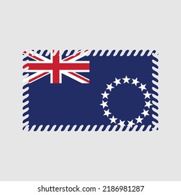 Vector de bandera de las Islas Cook. Bandera nacional