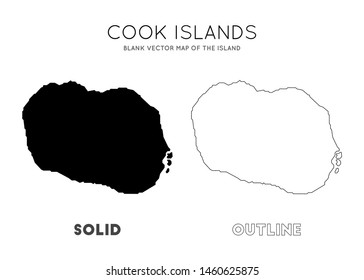 Cook Islands map. Blank vector map of the Island. Borders of Cook Islands for your infographic. Vector illustration.