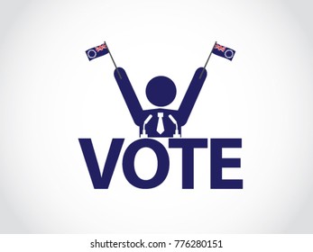 Cook Islands Podium Celebrate Politician Speech Election
