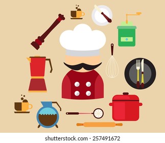 the cook in the kitchen