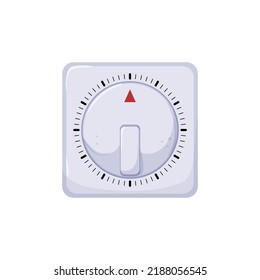 cook kitchen timer clock cartoon. cook kitchen timer clock sign. isolated symbol vector illustration