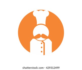 cook kitchener chef figure image vector icon