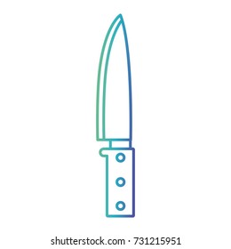 cook knife silhouette gradient color from purple to blue vector illustration
