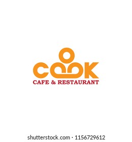 Cook lettering typography vector with community network in modern concept