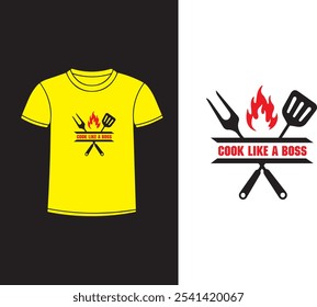 Cook Like a Boss Logo, icon, symbol, vector, T-shirt, eps