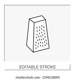 Cook line icon. Steel grater. Kitchen utensils for cooking. Cooking tools concept. Isolated vector illustration.Editable stroke
