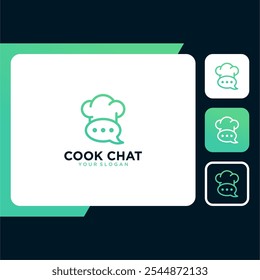 cook logo design with chat or message