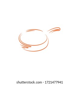 diseño de icono del logotipo de cocinar con estilo de línea simple