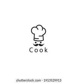 Cook logo illustration hat design vector clip art