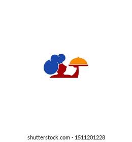 Cook logotype, icon, vector illustration