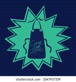 cook with love lettering icon
