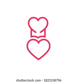 Cook with Love logo template. cooking logo. chef hat. Flat design vector illustration. Food icon.