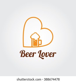 Cook with Love logo template.  Flat design vector illustration. Food icon.