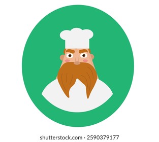 The cook with the moustache in the green circle,