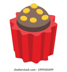 Cook muffin icon. Isometric of Cook muffin vector icon for web design isolated on white background