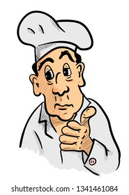 a cook on the white