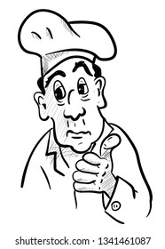 a cook on the white