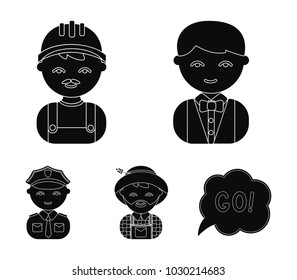 Cook, operator, fireman, artist.Profession set collection icons in cartoon style vector symbol stock illustration web.