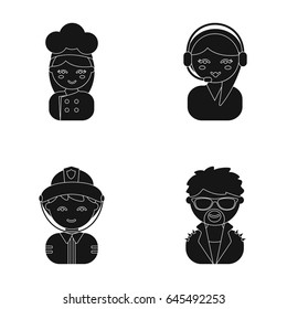 Cook, operator, fireman, artist.Profession set collection icons in cartoon style vector symbol stock illustration web.