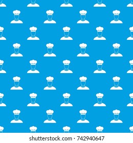 Cook pattern repeat seamless in blue color for any design. Vector geometric illustration