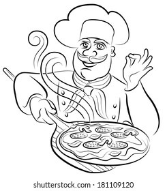 1,051 Chef pizza serving smiling Images, Stock Photos & Vectors ...