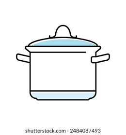 cook pot cooking color icon vector. cook pot cooking sign. isolated symbol illustration