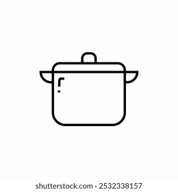 vetor de sinal de ícone de pote de cozinheiro