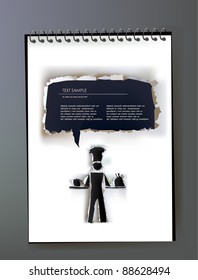 cook presenting menu to customers