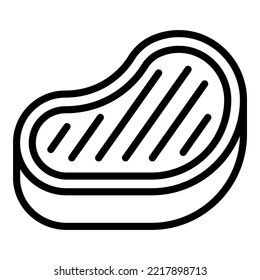 Cook product icon outline vector. Meat pork. Raw lamb