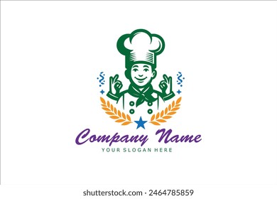 cook and restaurant logo designs. Chef hats drawings. Food, cafe, fastfood and restaurant logo designs. Logo design vectors. Chef hats vector illustrations.