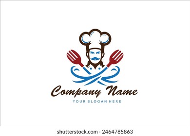 diseños de logo de cocinero y restaurante. Chef sombreros dibujos. Diseños de comida, café, comida rápida y logotipo de restaurante. Vectores de diseño de logotipos. Chef sombreros Ilustraciones vectoriales.