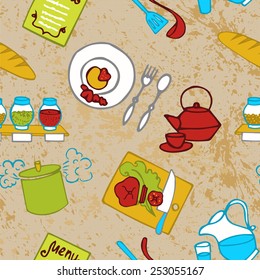 Cook seamless pattern profession (texture)