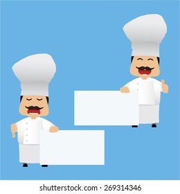 Cook set doing actions for use in advertising, presentations, brochures, blogs, documents and forms, etc.