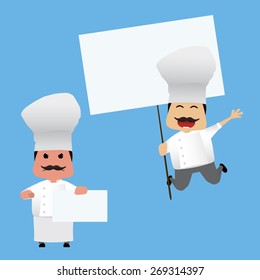 Cook set doing actions for use in advertising, presentations, brochures, blogs, documents and forms, etc.