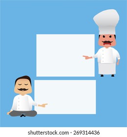 Cook set doing actions for use in advertising, presentations, brochures, blogs, documents and forms, etc.