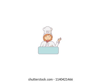 The cook shows okey